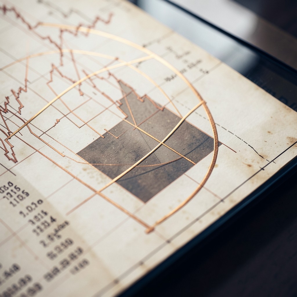 Close-up of a 61.8 percent Fibonacci retracement intersecting a prior consolidation zone